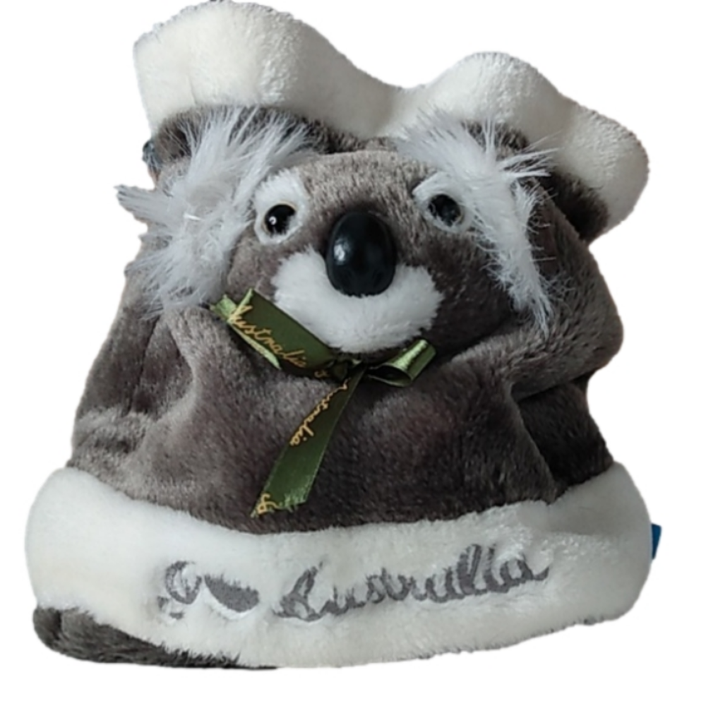 I Love Australia Koala Bear backpack / bag. 9"wide 12"tall Gray & White